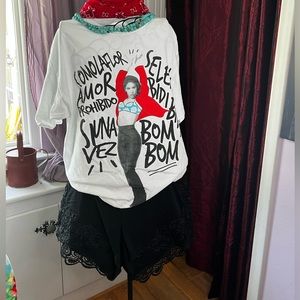 Torrid Black Lace Hem Shorts